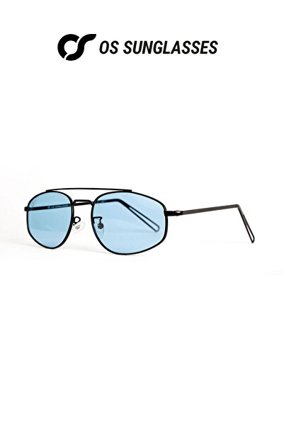 OS Sunglasses Ochelari de soare Detroit negri și albaștri pentru bărbați și femei