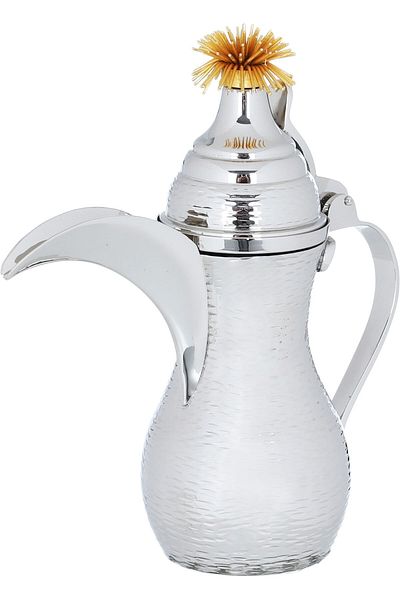 Alsaif Gallery Steel Coffee Serving Set (Dalla + Tamreya + Noa Plate) Al Saif Gallery, 4 pieces