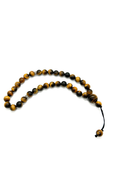 Doğaltaş هدية مسبحة حجر عين النمر الطبيعي - 8 ملم