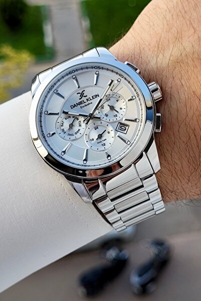 Daniel Klein Gümüş Renk İç Göstergeleri Aktif Erkek Kol Saati