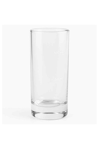 PUFO Pahar gradat din sticlă pentru măsurarea băuturilor, 100 ml, transparent, 15 cm
