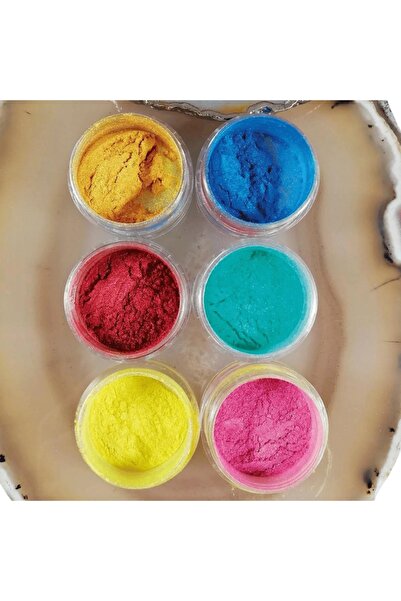 BİYUTREND Neon 6'lı Pigment Inci Tozu Tırnak Tozu