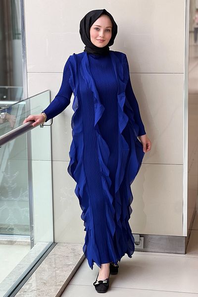 Mahal Frilly Accordion Dress