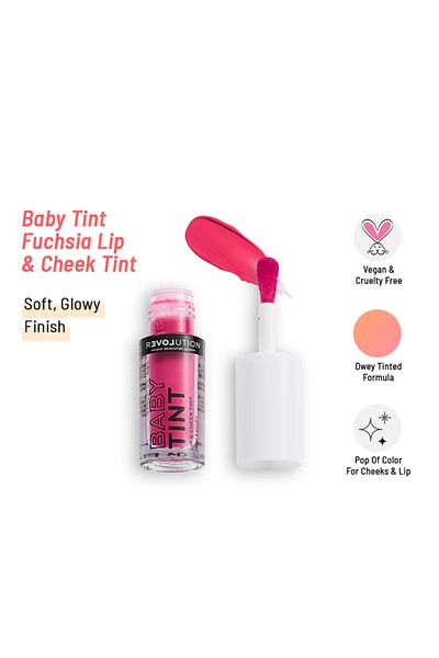 Revolution Relove Baby Tint Lip & Cheek Tint Fuchsia - 30 g