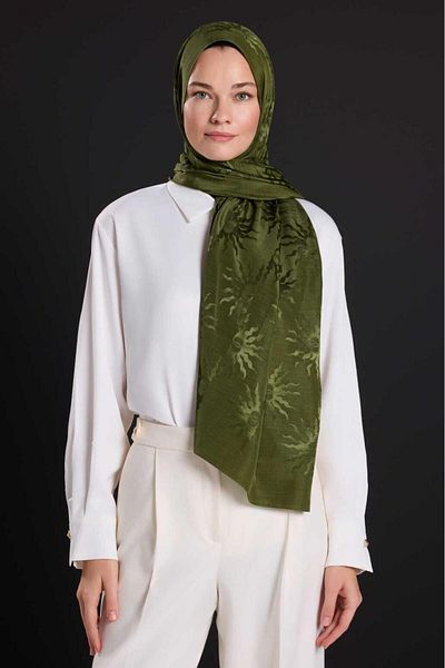 Imannoor 3028 شال جاكار لامع من صن دوجاركان 70x200