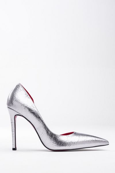 Tasarım Elvanna Red Sole Detailed Black Thin Heeled Ankle Strap Evening Dress Stiletto Shoes