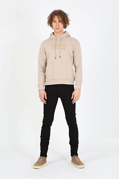 Twister Jeans Gabon 726-02 T черни черни мъжки дънки с тесни крака от ликра, черни