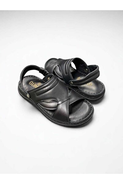 Desimod İçi Dışı Hakiki Deri Ortopedik Hac Umre Sandalet Terlik