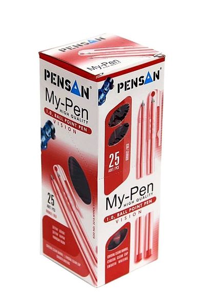 Pensan My-pen Ballpoint Pen Red 25 Pieces 1 Mm