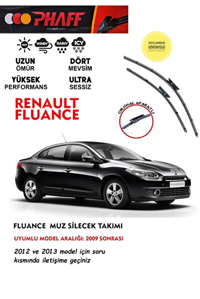 PHAFF Fluance Muz Muz silecek Takımı 2013 Model Toch Ve Icon Paket Araca Özel...