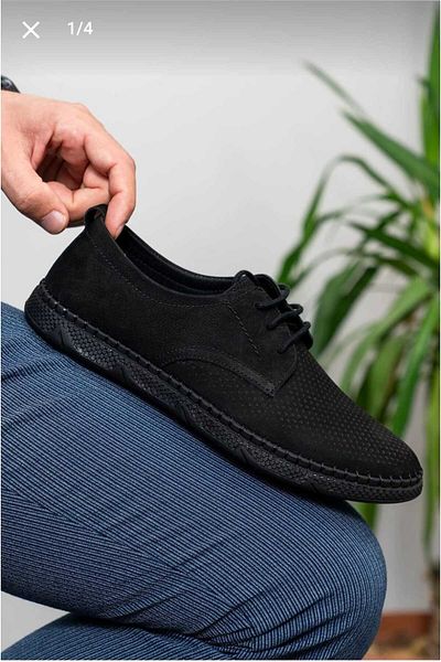 D&M DANİ&MARCA Loafer negru din piele naturală pentru bărbați - pantofi casual și de vară, nubuc