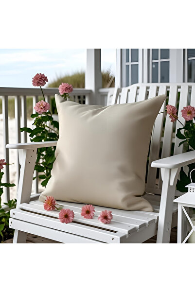 Bc Home Bej Dikdörtgen Kırlent Kılıfı Düz, Sade, Yumuşak Dokulu, Kadife Görün...