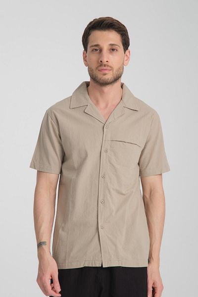 Store 100% Cotton, Modern Cut, Stylish, Comfortable, Pocket Detailed, Buttoned Short Sleeve Shirt