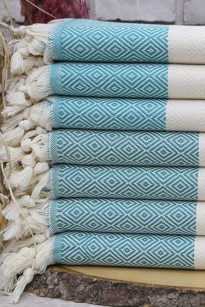 Fabric Box 100% bumbac natural - prosop de baie Diamond Peshtemal, prosop de plaja de baie turceasca