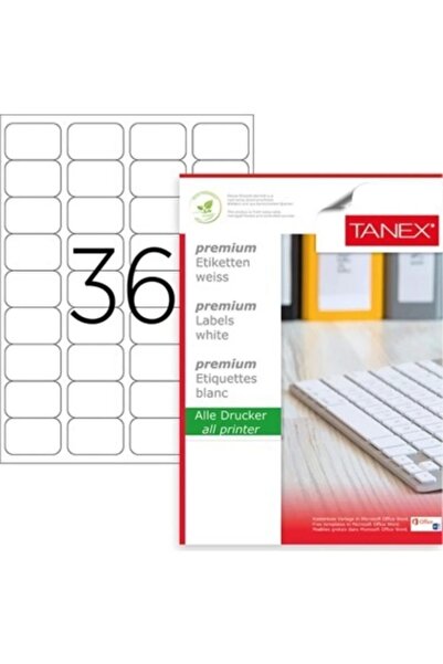 Tanex Ετικέτα κοπής με λέιζερ Tw-2036 - 45*30mm (100 τεμάχια)