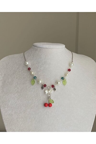 bettymettys Cherry Lady y2k fairycore tasarım kolye