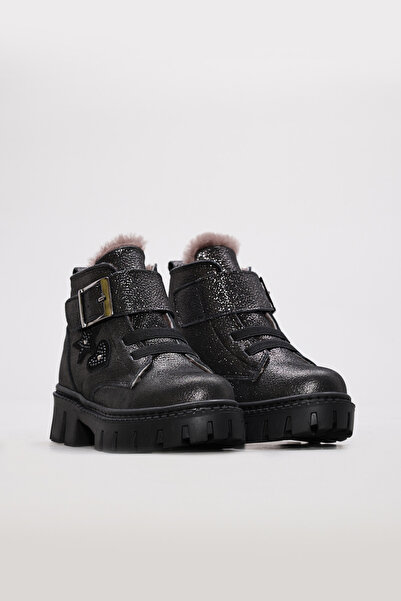 FAST STEP Hakiki Deri Kürklü Unisex Çocuk Klasik Bot 157KXA1774