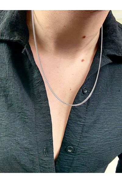 Arvens Thin Chain Men's Stainless Steel Women's Necklace Unisex Does Not Throw Color Does Not Tarnish