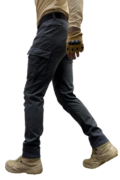 Polviton Beige Men's Cargo Pants - Zippered Tactical Outdoor