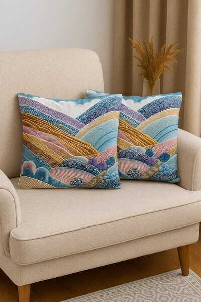olavayn 2 Pieces Digital Printed Throw Pillow Cover – Vibrant Patterns, Soft Touch