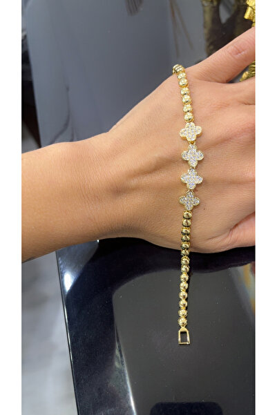 Store 14k Altın Rengi Zirkon Taşlı Xuping Bileklik 18 Cm