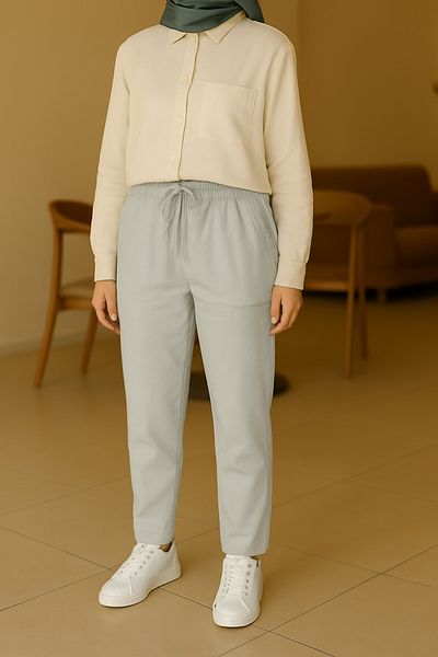 a02teks Linen Relaxed Cut Pants