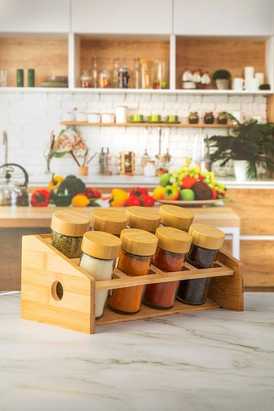 Lizzy Set of 8 Spice Rack with Stand