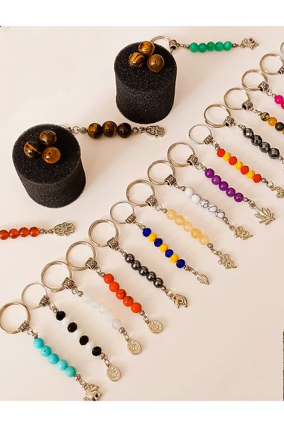 devritarz Havlit Stone Healing Natural Stone Keychain Design
