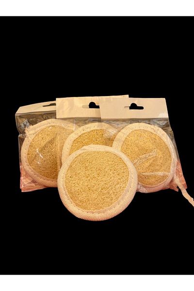 ASLANCAN 4-piece Natural Pumpkin Fiber Facial Scrub Set
