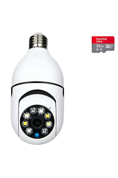 Luxi Camera Supraveghere FULL HD Panoramica, Wireless (WiFi), Cadou Card 32GB