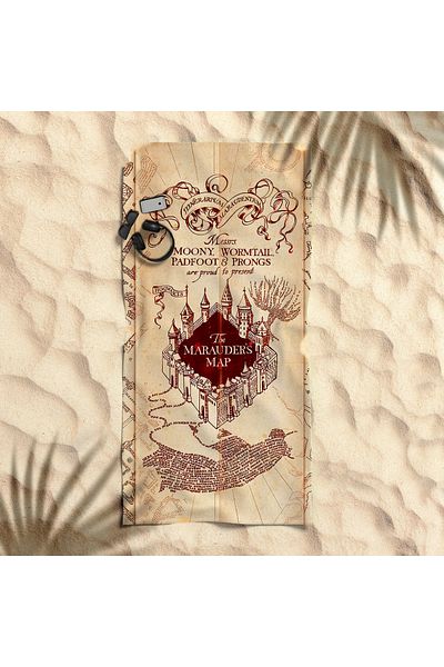 hediyechy Gift Duvet Cover Marauders Map Printed Piaj Towel