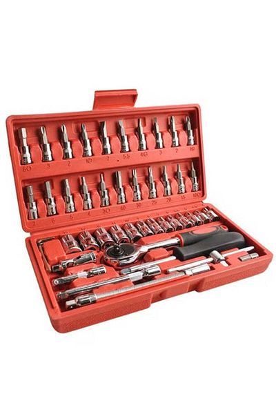 Luxi Trusa Scule 46 Piese - Profesionala, Chei Tubulare, Biti, Torx, Imbus, Clichet, Adaptor