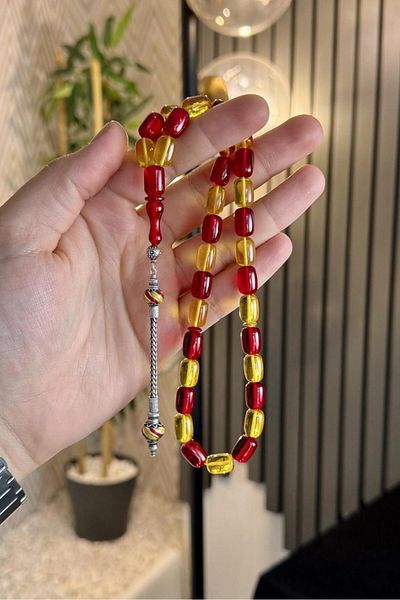 dergah tesbih Premium Fan Series Silver Tassel Rosary