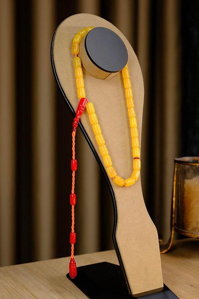 dergah tesbih Velvet Texture High-End Dough Spiral Hare Handwork Crimping Amber Rosary