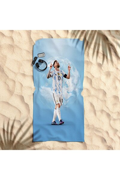 hediyechy Δώρο Κάλυμμα Παπλώματος Messi Printed Piaj Πετσέτα