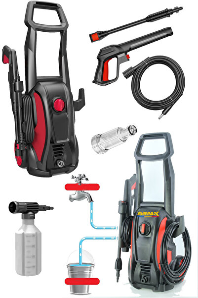 stilmax Yüksek Basınçlı BL Bakır Motor 3000W 150bar Tekerlekli Araba Oto Ve Bahçe Yıkama Makinesi