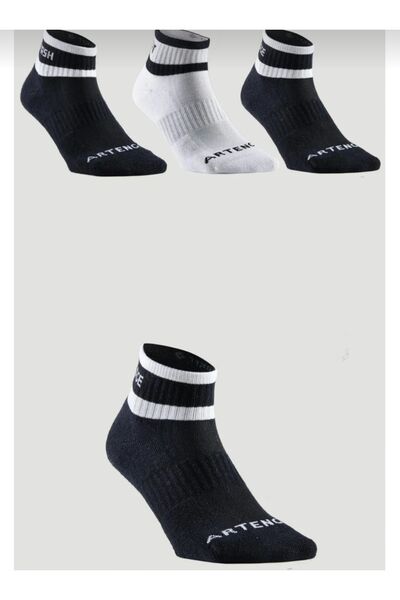 Decathlon Унісекс тенісні шкарпетки - середнього розміру, 3 пари rs 500