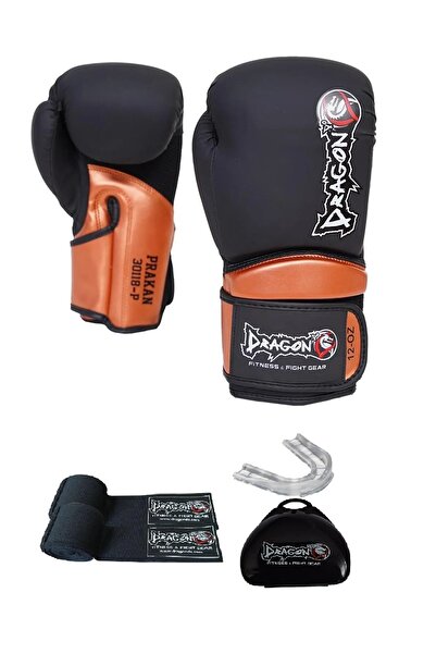 Dragondo Gifttoom, Dragon Prakan Boks, Kıck Boks, Muay Thai Eldiveni, Bandaj ve Dişlik 3'lü Set, Boxing Glove