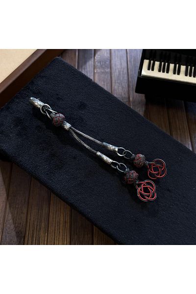 dergah tesbih 2-Piece Silver Kazaziye Knitted Whip