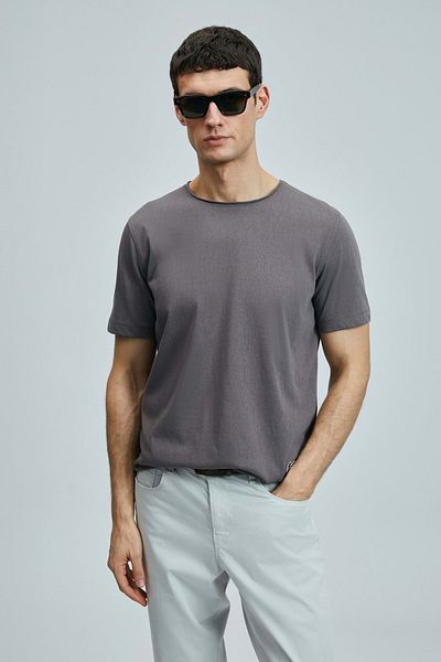 Lufian 111020259 Junya Men's Basic T-Shirt Men's T-Shirt Mink