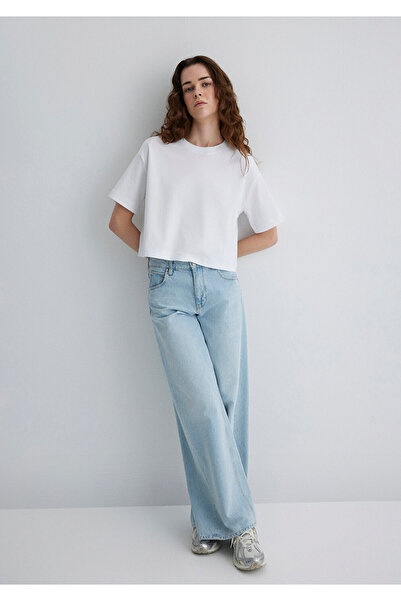 Mavi Sporty Lux White T-Shirt Loose Fit / Loose Relaxed Cut 1613035 -620
