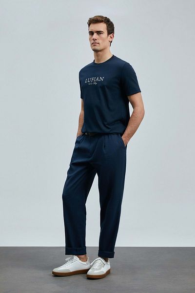 Lufian 111020238 Love Modern Graphic T- Shirt Men's T-Shirt Navy