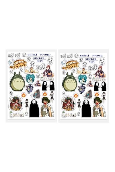 baddin aksesuar Ghibli Totoro Sticker Seti Yapışkanlı Ikili Animasyon