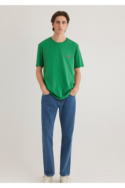 Mavi Πράσινο μπλουζάκι με λογότυπο κανονική εφαρμογή / κανονική εφαρμογή0611714-71696