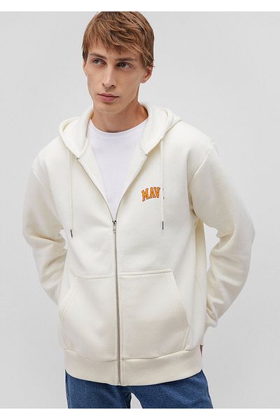 Mavi Beiges Sweatshirt mit Kapuze und Logo-Aufdruck0611715-70053