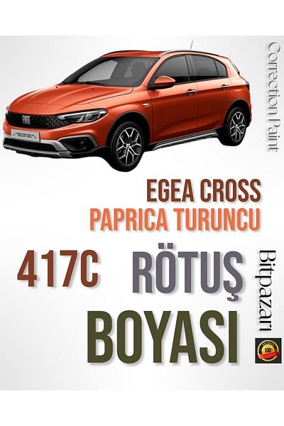 Flea Market Egea Cross Paprika Orange 417C - Scratch and Stone Mark Remover Touch up Paint 20ml.