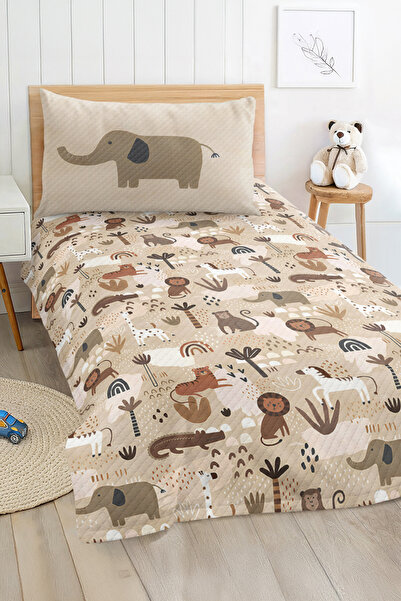 Realhomes مجموعة بيكيه لغرفة الأطفال والمراهقين ذات النمط الطبيعي |   مفرش سر...