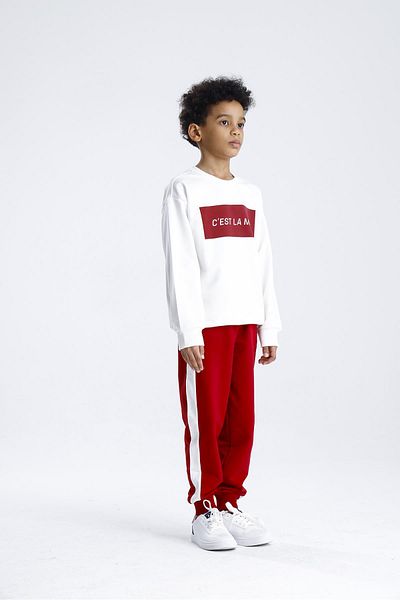 MiaBaby Printed Single Striped Tracksuit