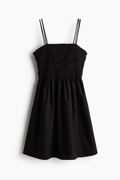 H&M Korsajı Büzgülü ve Pamuklu Elbise