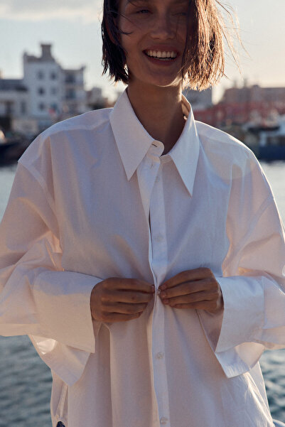 H&M Baskılı ve Büzgü Bağlı Şort